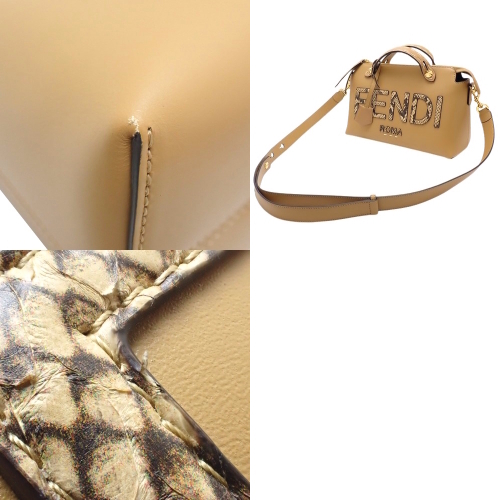 フェンディ BY THE WAY バイザウェイ ミディアム ハンドバッグ ショルダー パイソン ベージュ 8BL146 40802137429【中古】【アラモード】_画像7