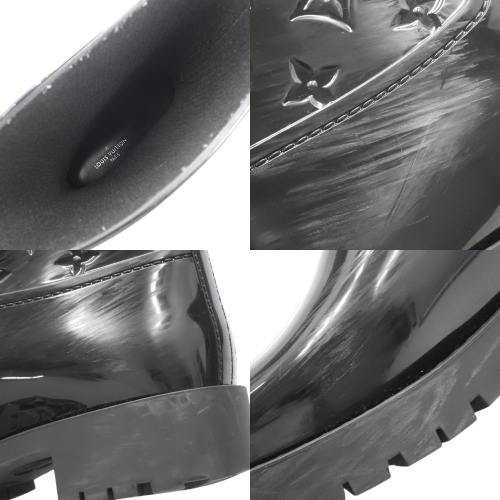 ルイ・ヴィトン ドロップス・ラインブーツ ブーツ 長靴 レインブーツ レインシューズ 39 ラバー ブラック黒 40802145835【アラモード】_画像6