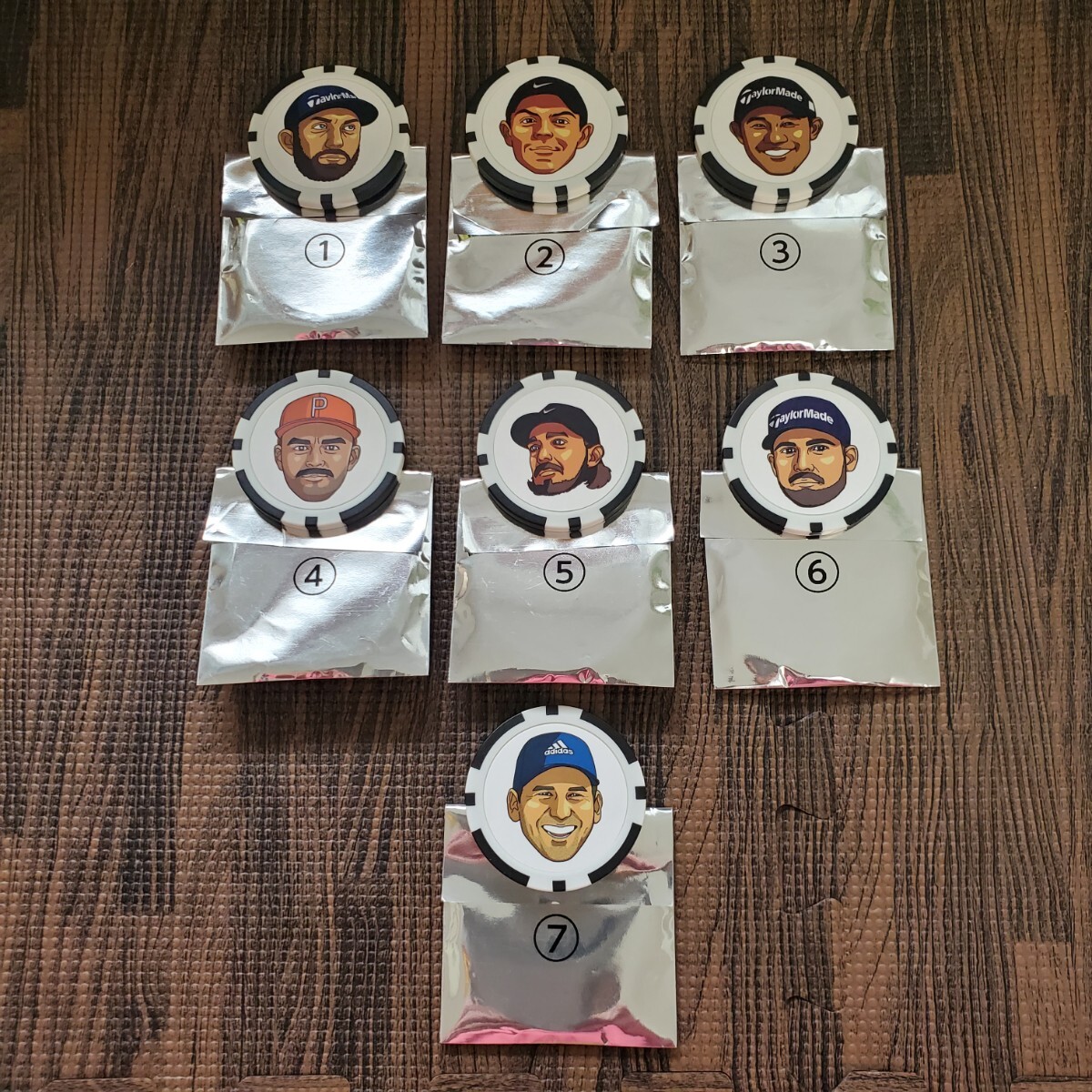 【送料無料】テーラーメイド ゴルフ オリジナルマーカー 全7種 【未使用品】テーラーメイド ボールマーカー_画像2