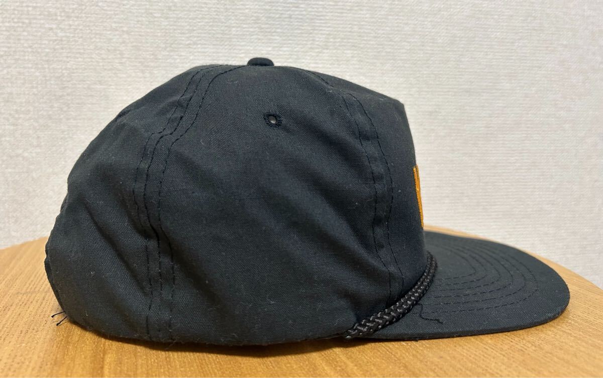 90's Vintage トラッカーキャップ スナップバック MARINES キャップ 帽子 刺繍キャップ 黒CAP USAヴィンテージ _画像2