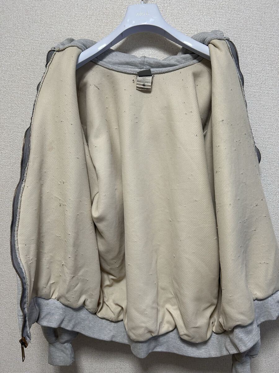 carhartt カーハート ダブルフェイス ジップアップ パーカー スウェットジップパーカー グレー ASH Medium Regular USA古着_画像5