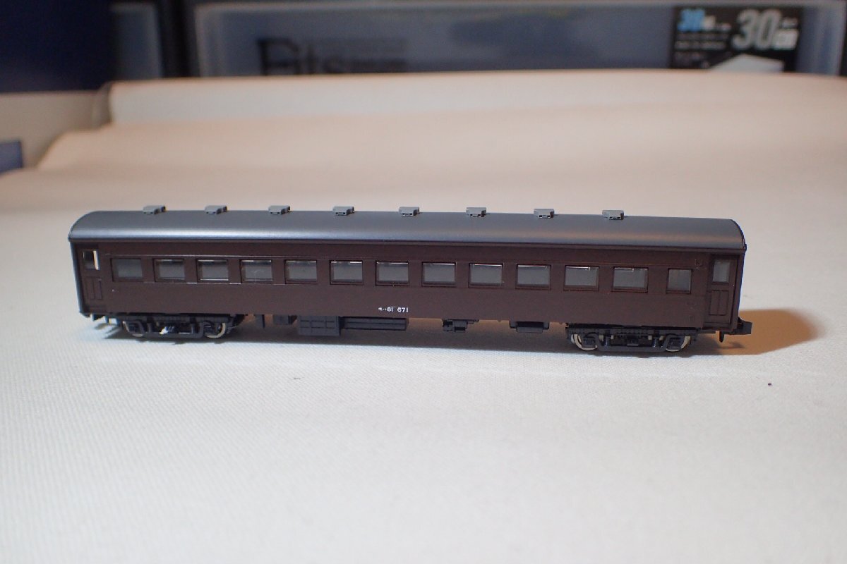 新品同様 TOMIX 8520 オハ61 1両2 黒染め車輪 オハ61‐671 Nゲージ 客車_画像4