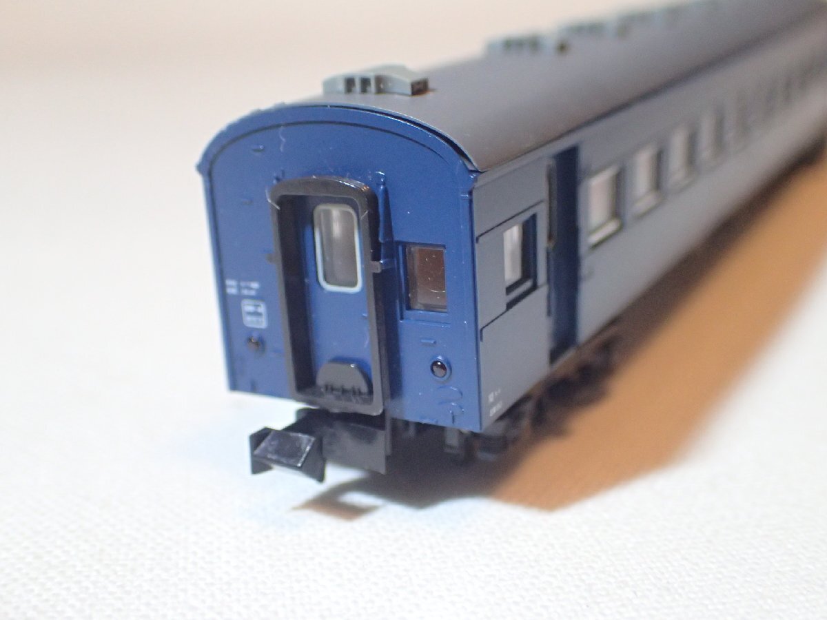 美品 KATO 10-034-1 旧形客車 スハフ42-2237 (アルミサッシ) 1両2 テールランプ点灯 純正白色室内灯付 黒染め車輪 Nゲージ 客車_画像1