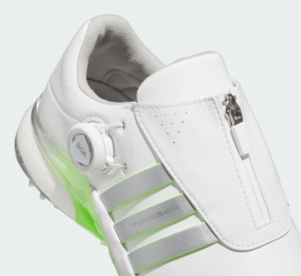 новый товар # Adidas #2024.3# женский # Tour 360-'24 боа шиповки #IF0264# белый | серебряный | зеленый Spark #24.5CM# стандартный товар