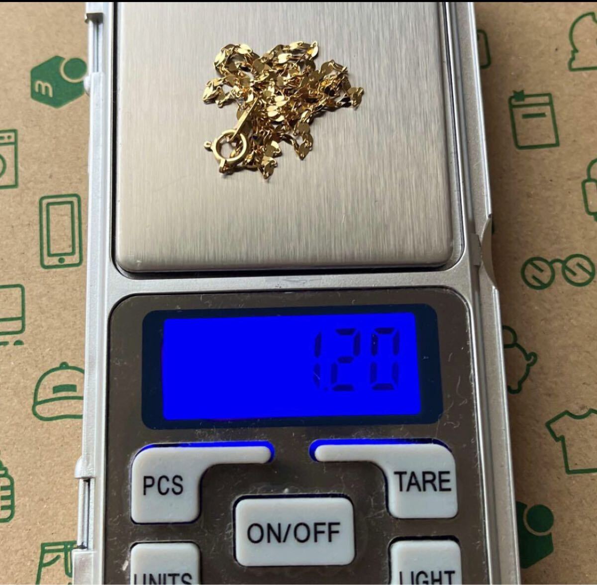 新品 花びら24Kチェーンネックレス キラキラ 刻印入り 純金 金 早い者勝ち 価格上昇中 資産価値_画像8