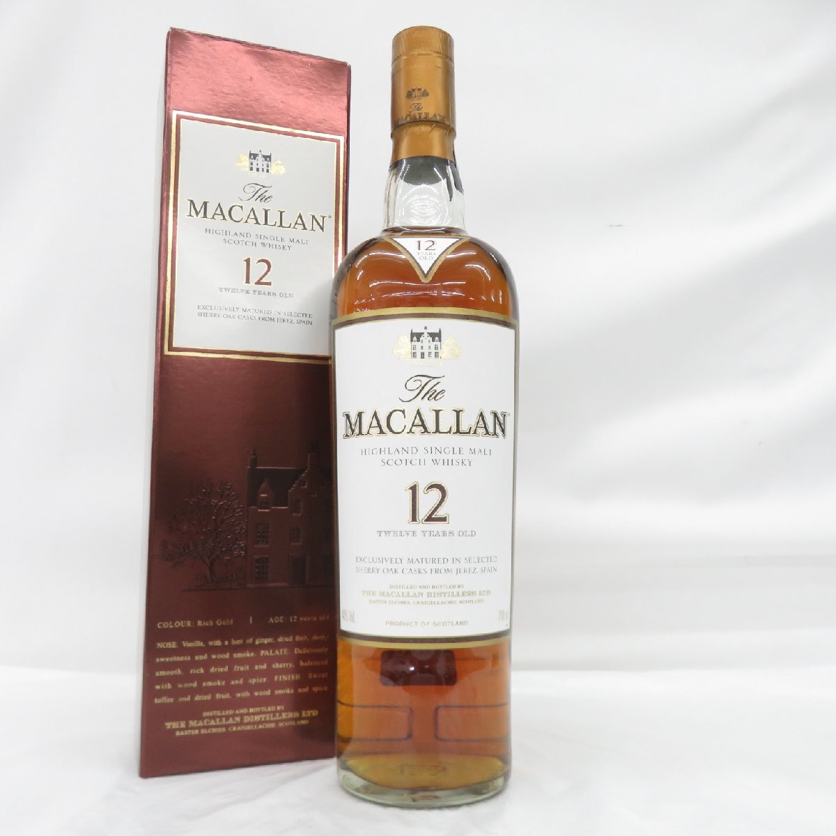 【未開(kāi)栓】The MACALLAN ザ?マッカラン 12年 シェリーオーク 舊ボトル ウイスキー 700ml 40% 箱付 11940568 1001