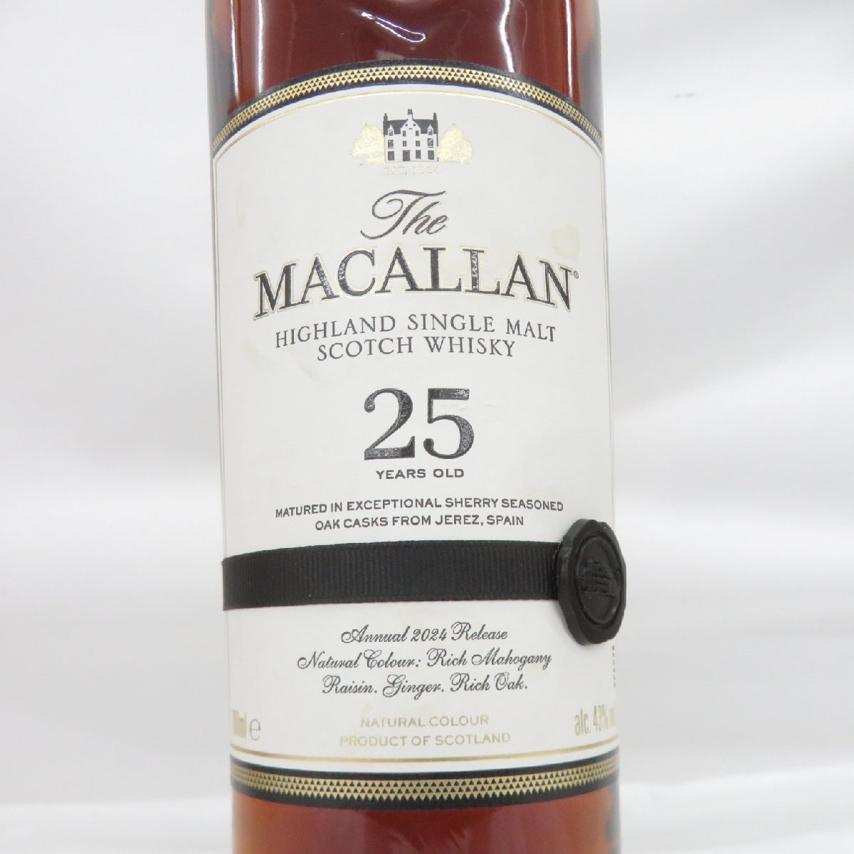 【未開栓】The MACALLAN ザ?マッカラン 25年 2024 シェリーオーク ウイスキー 700ml 43% 木箱付 903343836 1002