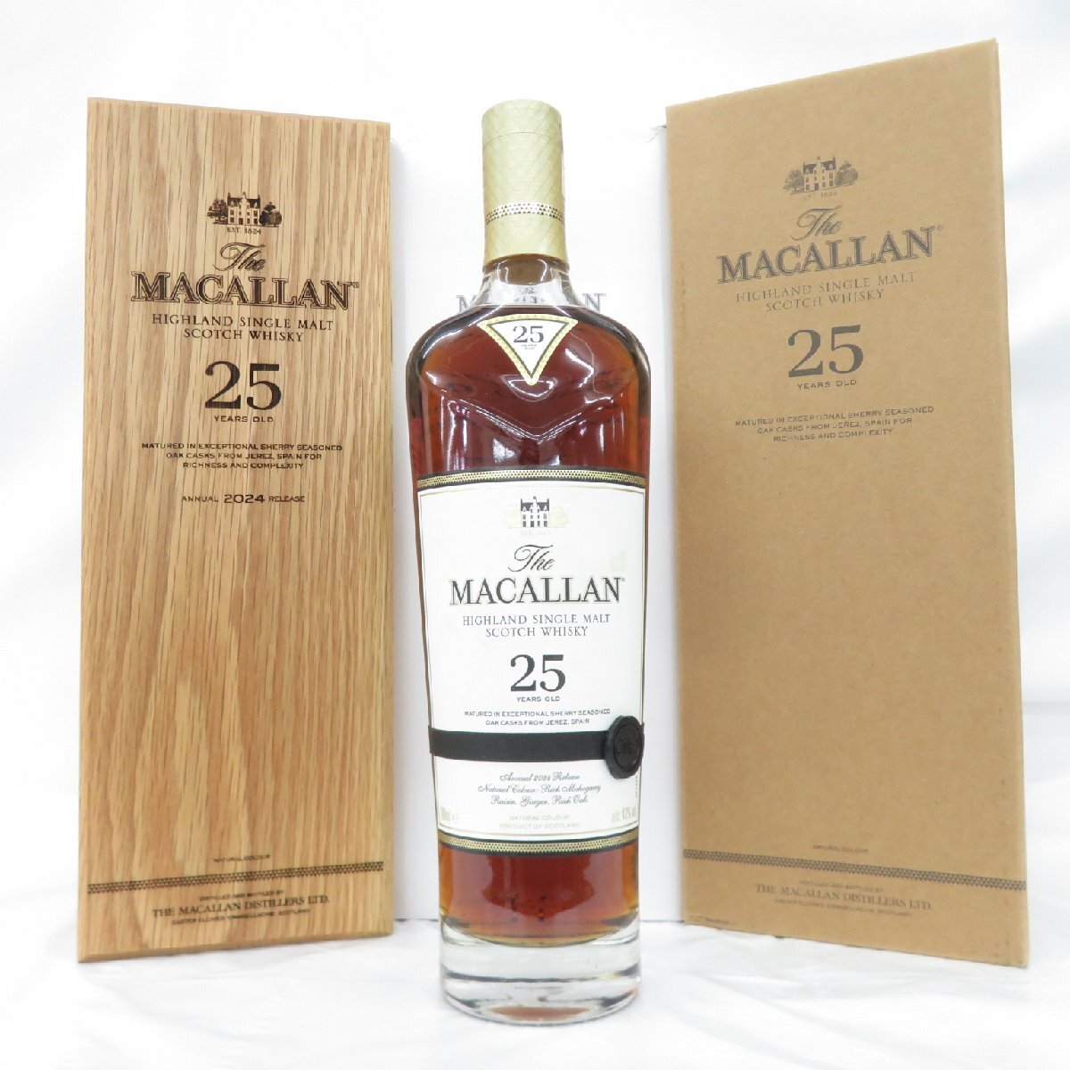 【未開栓】The MACALLAN ザ?マッカラン 25年 2024 シェリーオーク ウイスキー 700ml 43% 木箱付 903343836 1002