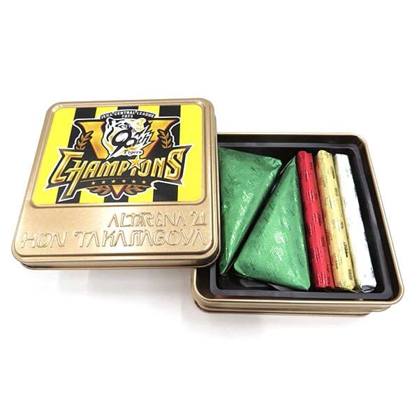★☆送料450円可 阪神タイガース 優勝記念エコルセ 記念缶入り焼菓子本高砂屋2026/2/24迄 新品未開封品2025年セントラルリーグ優勝記念商品_画像1