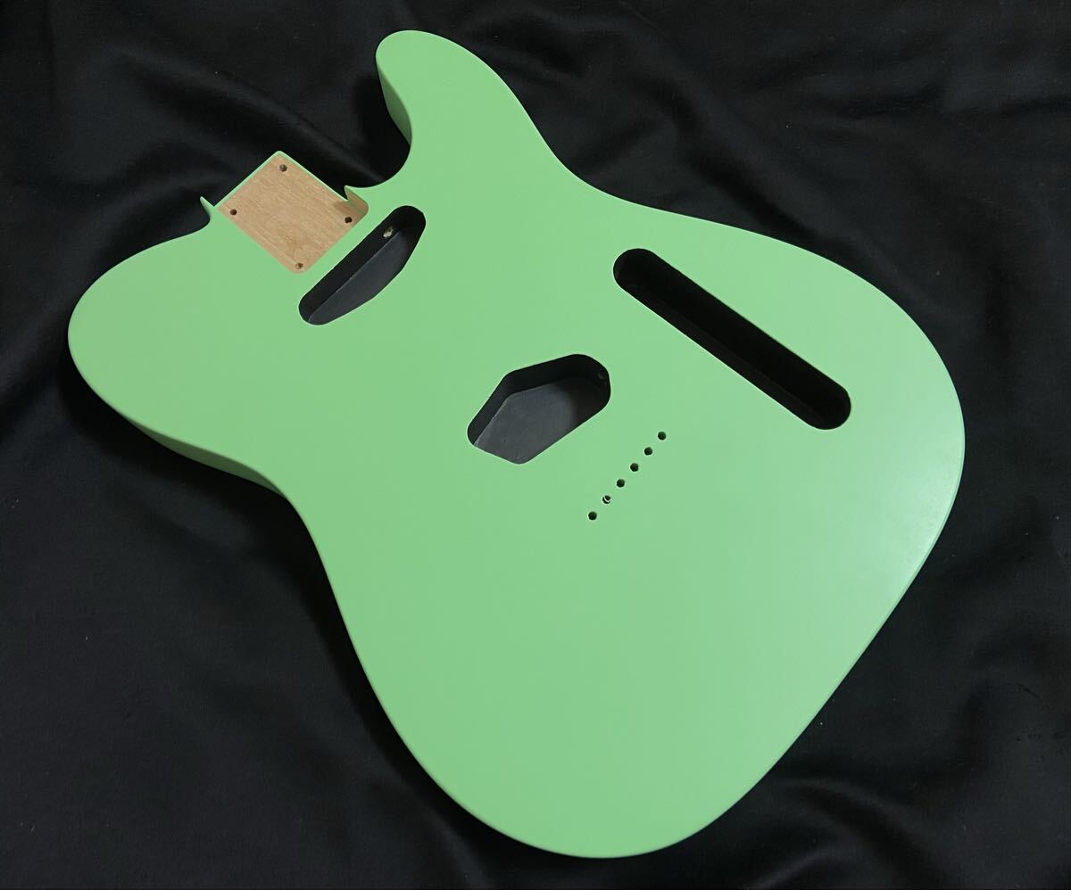 テレキャスター ボディ(No4)アルダーニトロサテン塗装サーフグリーンカラー_画像2