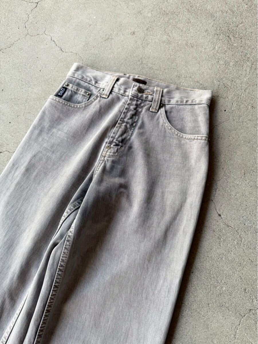 DOLCE&GABBANA ARCHIVE FADED GRAY JEANS