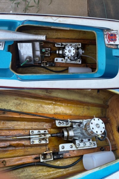 ★ジャンク品 全長約170cm 　当時物　ラジコンモーターボート中古品 【引き取り希望 千葉県千葉市稲毛区穴川付近 】★_画像4