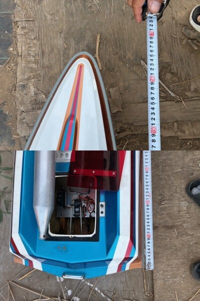 ★ジャンク品 全長約170cm 　当時物　ラジコンモーターボート中古品 【引き取り希望 千葉県千葉市稲毛区穴川付近 】★_画像5
