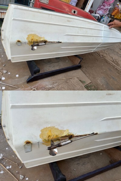 ★ジャンク品 全長約170cm 　当時物　ラジコンモーターボート中古品 【引き取り希望 千葉県千葉市稲毛区穴川付近 】★_画像7