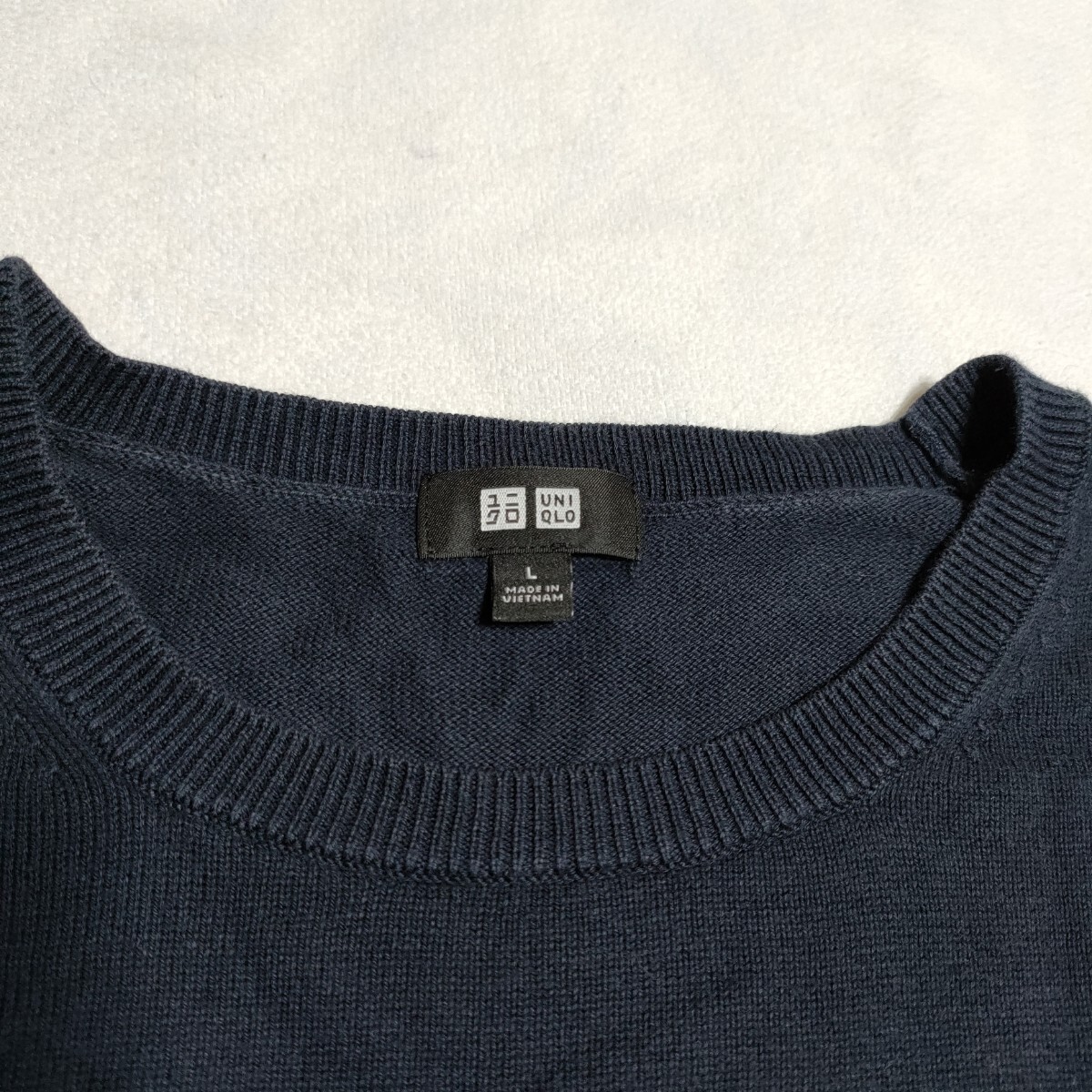 UNIQLO ユニクロ (L)　スーピマコットン クルーネックセーター　メンズ_画像4