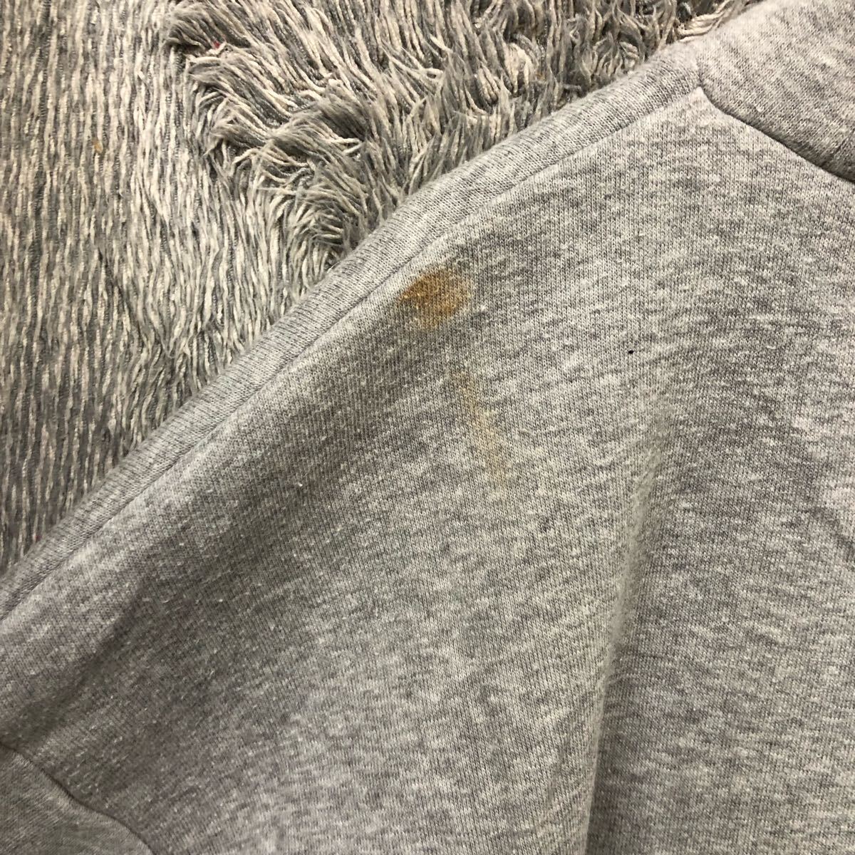 FILA フィラ スウェット トレーナー サイズL相当 グレー 灰色 刺繍ロゴ ワンポイント モックネック レディース トップス 最落なし（758）_画像9