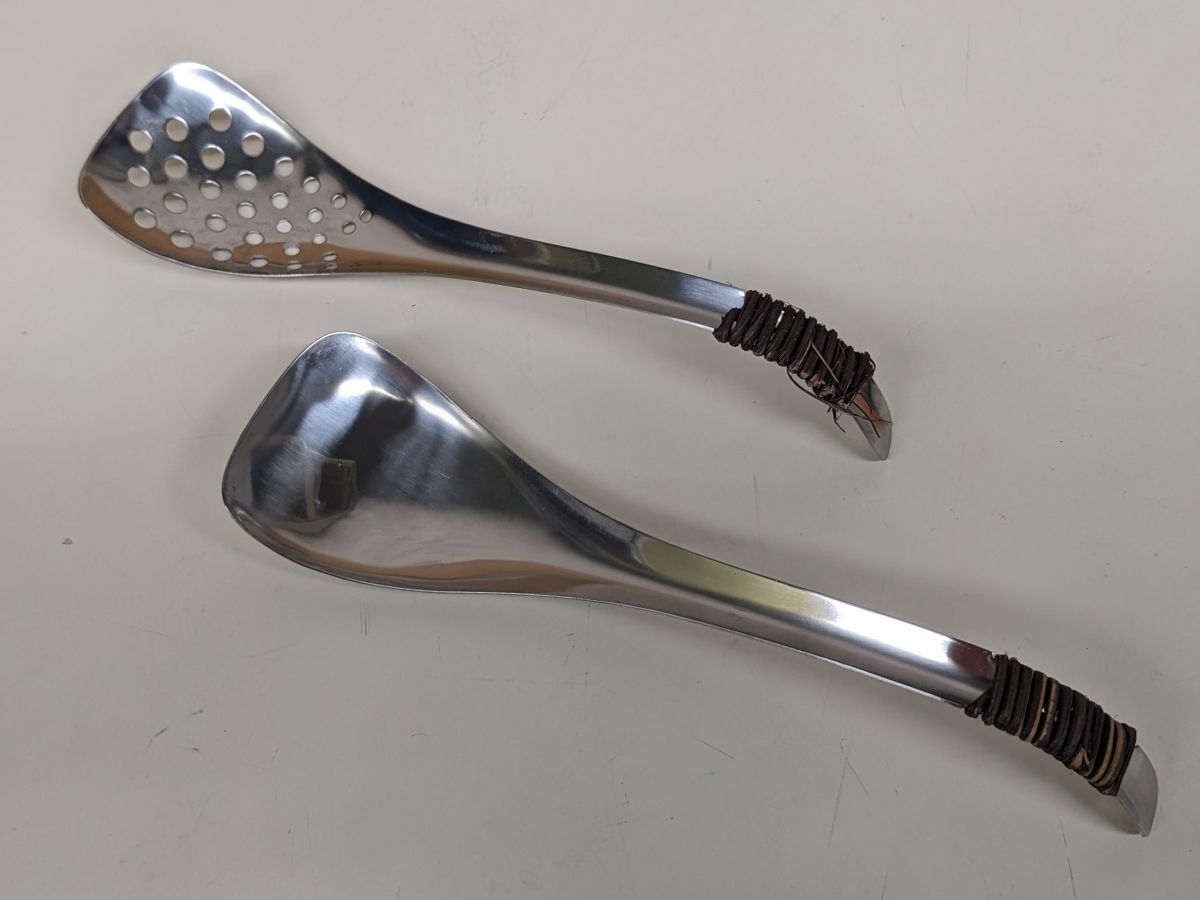 ii694■【デッドストック】ステンレス製のしゃぶしゃぶ鍋 18-8 湯豆腐鍋 1～4人用 両手鍋 蓋付き 卓上鍋 調理器具/100_画像9