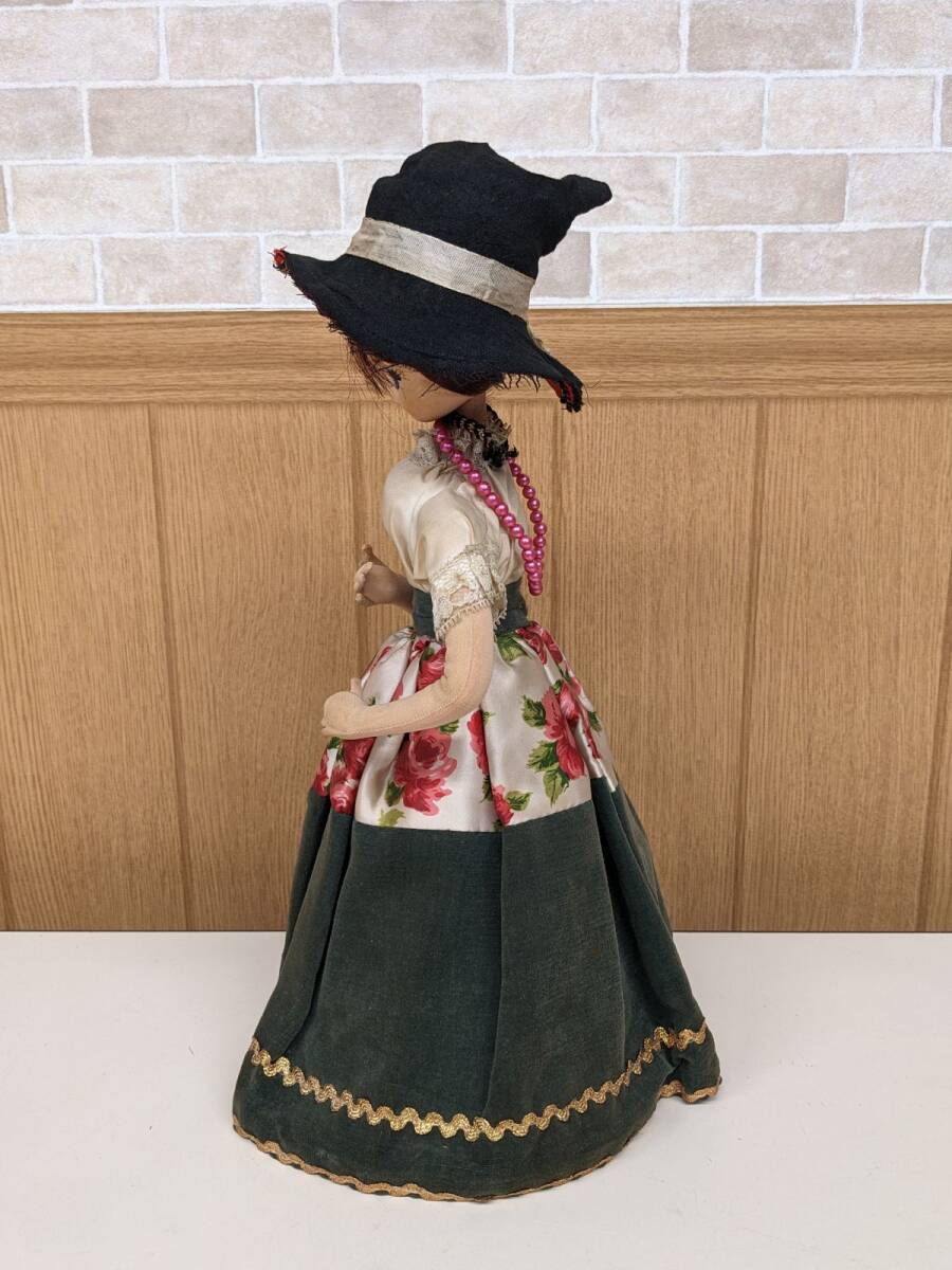 ii617# Showa Retro SNP TOKYO JAPAN вращение музыкальная шкатулка кукла Poe z кукла подлинная вещь девочка SANKYO/80