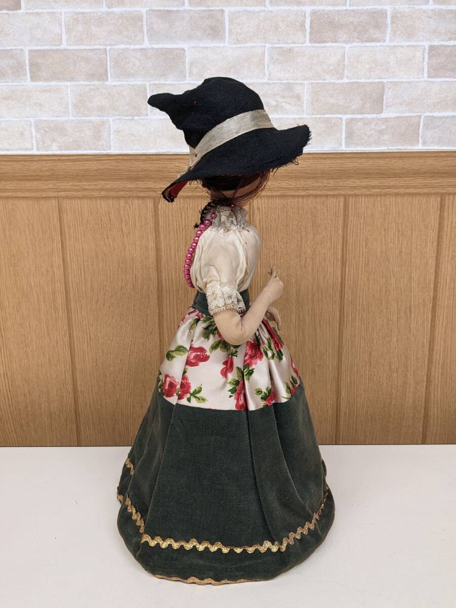 ii617# Showa Retro SNP TOKYO JAPAN вращение музыкальная шкатулка кукла Poe z кукла подлинная вещь девочка SANKYO/80