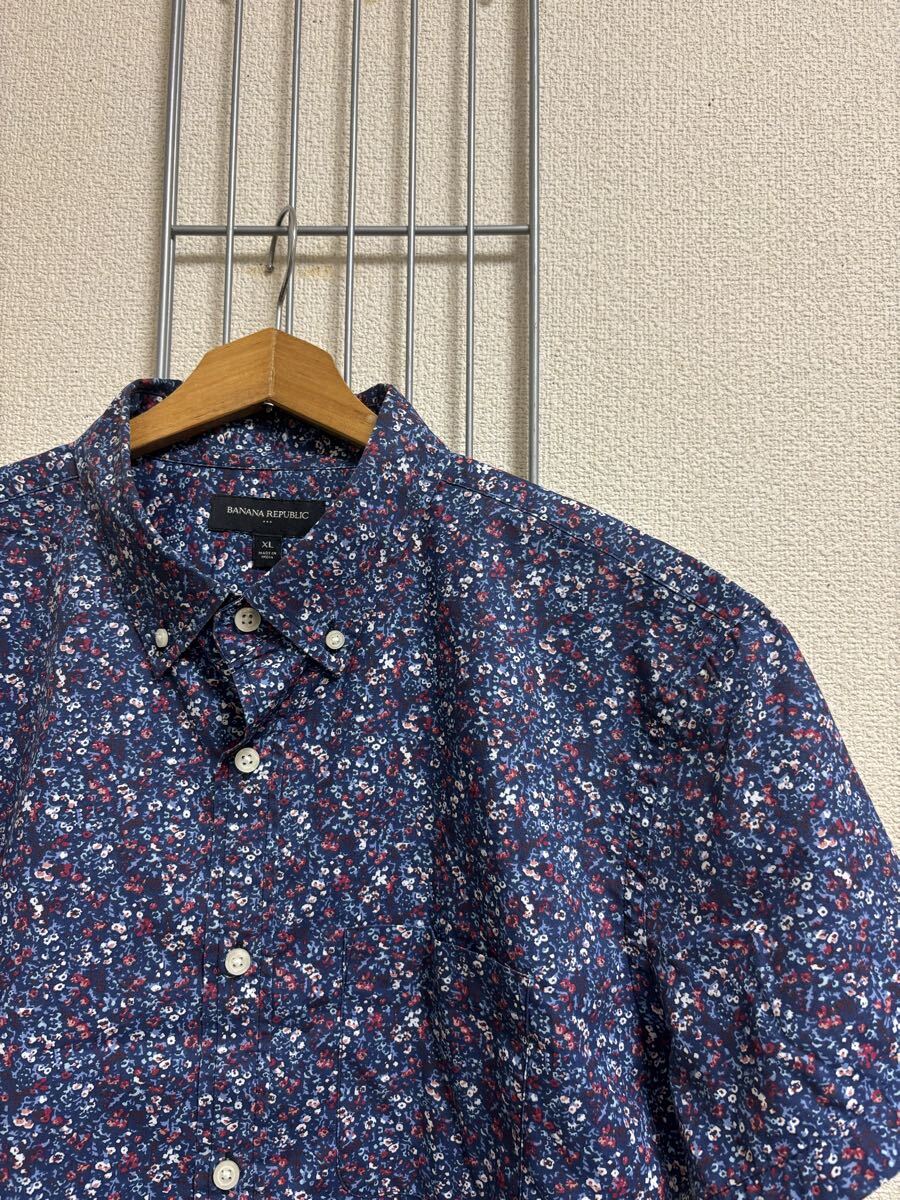 ［BANANA REPUBLIC］バナナリパブリック　 半袖シャツ　柄　XL 0250829-1492_画像2