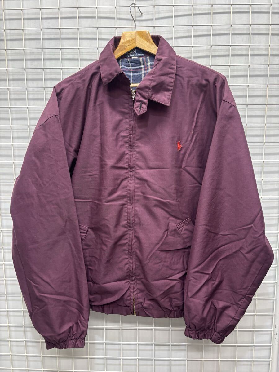 ［Polo by Ralph Lauren］　 ラルフローレン　ジップアップ　ジャケット　ワイン系　XL 2509-114