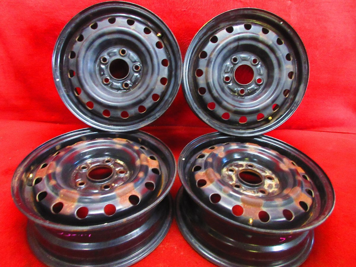 スチール ホイール 4本 日産 セレナ C26 C27 純正15×5.5J 5穴114.3 +45 ハブ66 ローレル プレサージュ セフィーロ ステージア◆52333H-G4_画像1