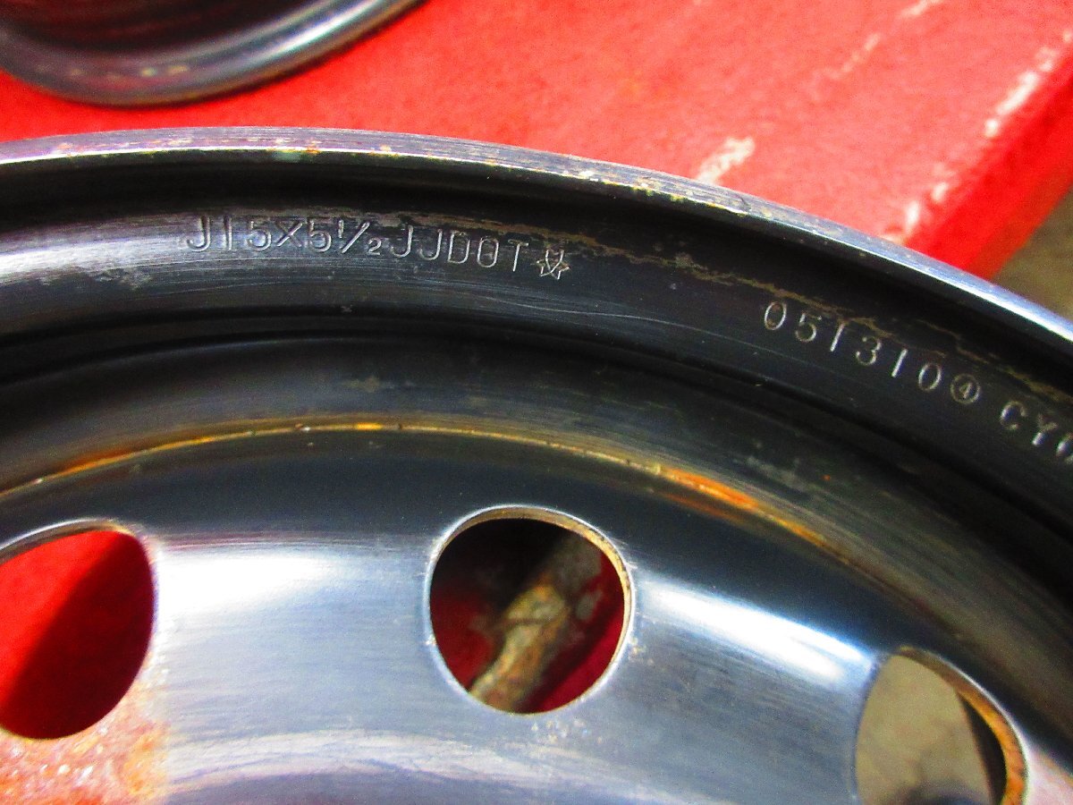 スチール ホイール 4本 日産 セレナ C26 C27 純正15×5.5J 5穴114.3 +45 ハブ66 ローレル プレサージュ セフィーロ ステージア◆52333H-G4_画像7