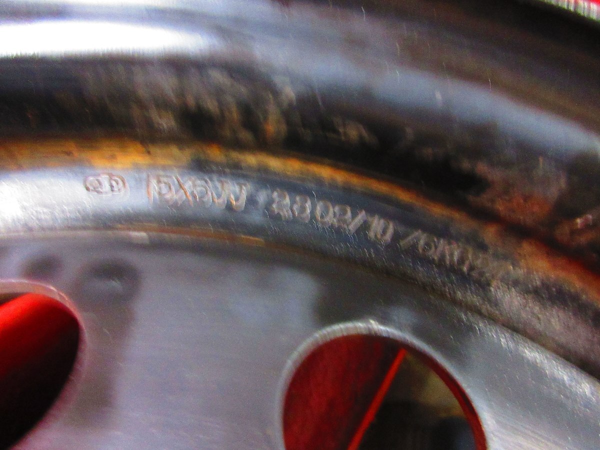 スチール ホイール 4本 トヨタ 純正 ノア ヴォクシー 15×6J 5穴 114.3 +48 ハブ60 アイシス クラウン イプサム エスティマ等◆52375H-F5_画像7