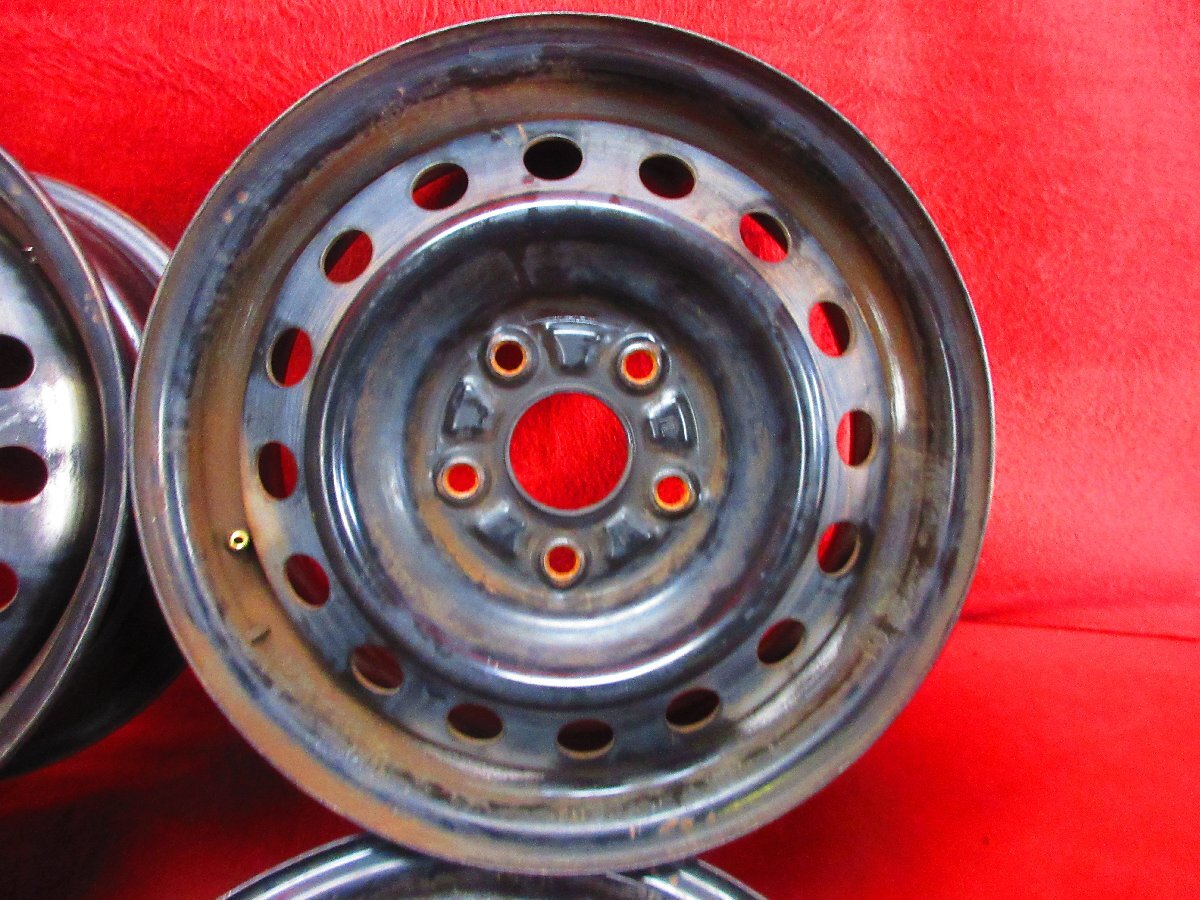 スチール ホイール 4本 トヨタ 純正 ノア ヴォクシー 15×6J 5穴 114.3 +48 ハブ60 アイシス クラウン イプサム エスティマ等◆52375H-F5_画像3