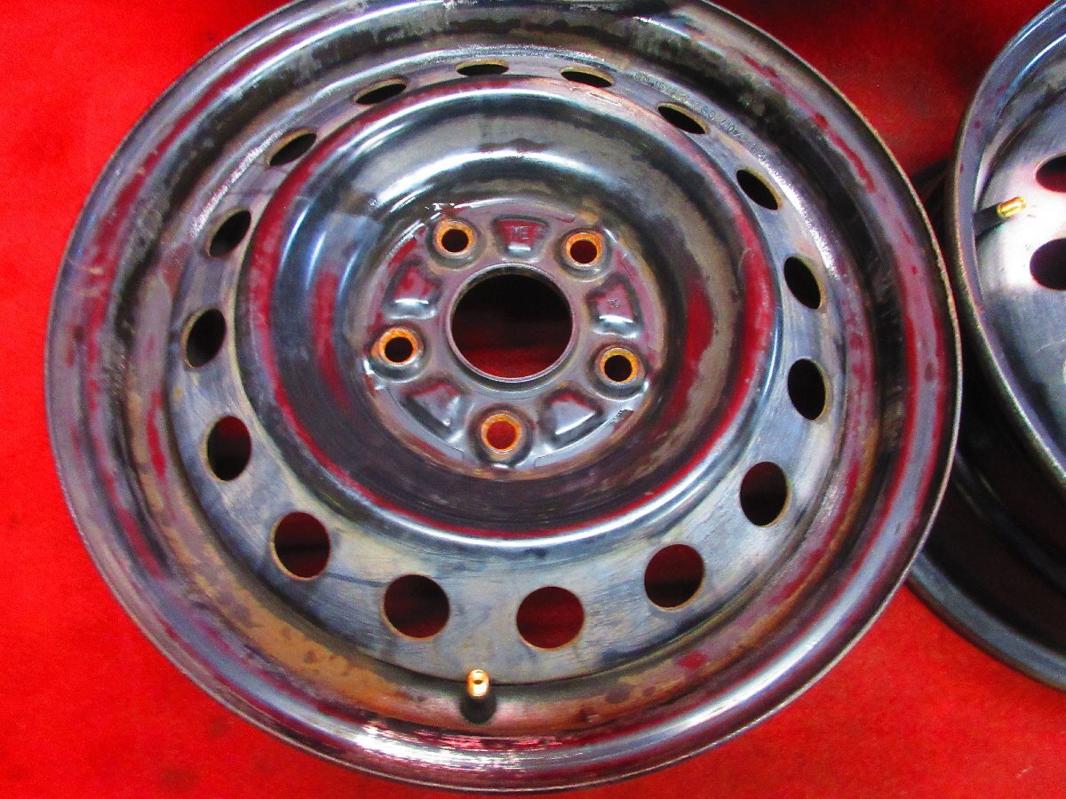 スチール ホイール 4本 トヨタ 純正 ノア ヴォクシー 15×6J 5穴 114.3 +48 ハブ60 アイシス クラウン イプサム エスティマ等◆52375H-F5_画像4