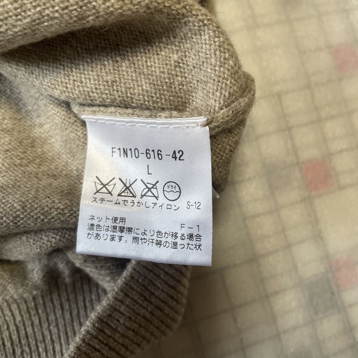 THE SCOTCH HOUSE メンズ タートルネック トップス セーター L ベージュ 三陽商会_画像2