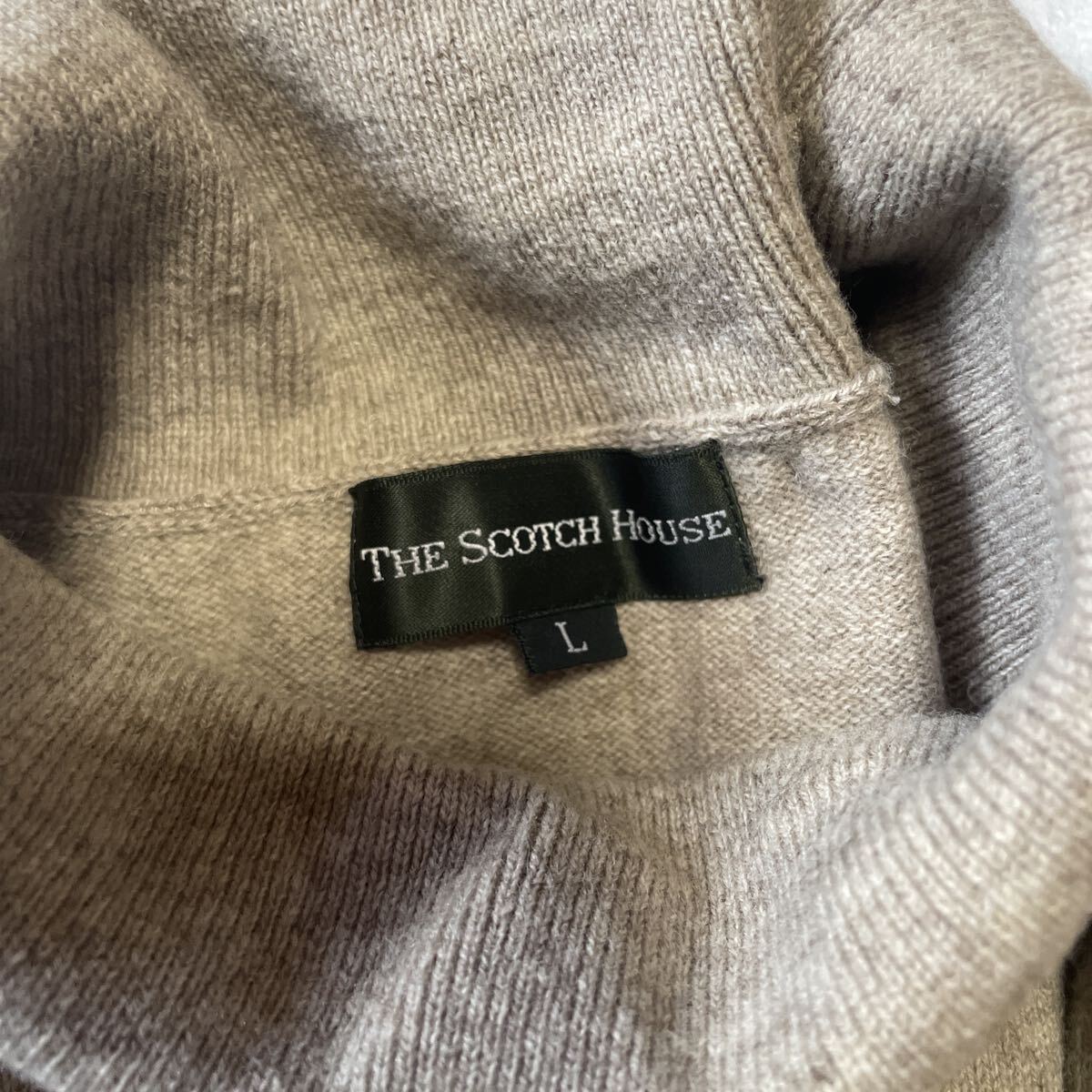 THE SCOTCH HOUSE メンズ タートルネック トップス セーター L ベージュ 三陽商会_画像4