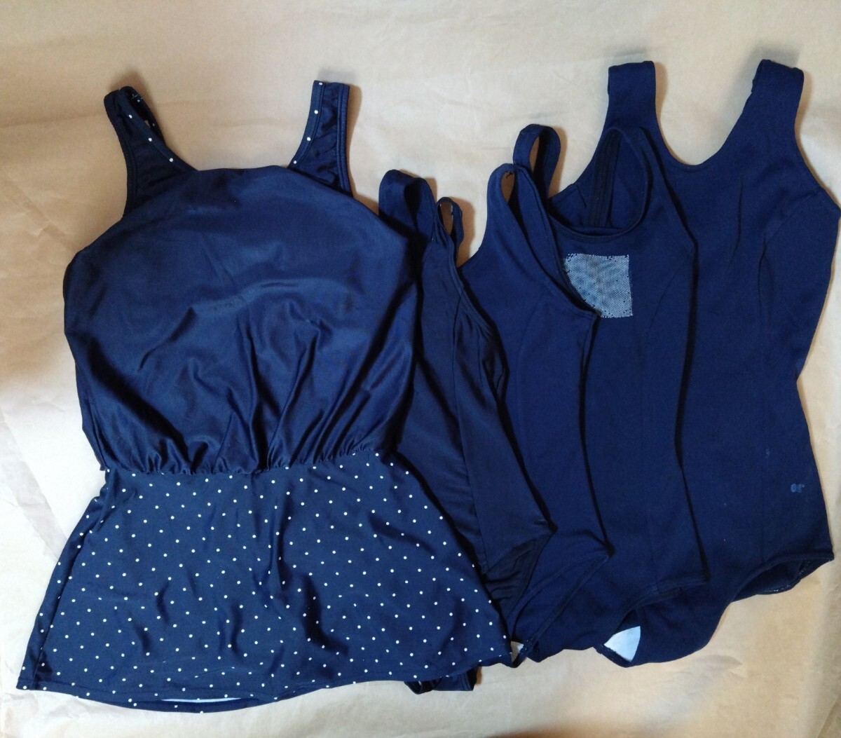 【コスプレ衣裝】ネイビー水著10枚セット?ワンピース水著?キュロット?スカートタイプ水著☆120?Mサイズ★