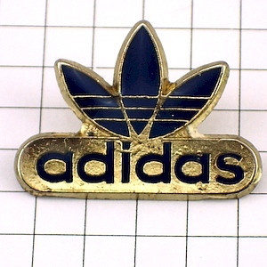 ピンバッジ・アディダスADIDASロゴ青◆フランス限定ピンズ◆レアなヴィンテージものピンバッチ_画像1