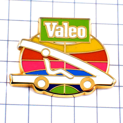  значок * радуга цвет va Leo автомобиль детали производитель машина ездить человек VALEO FRANCE* Франция ограничение булавка z* редкость . Vintage было использовано булавка bachi