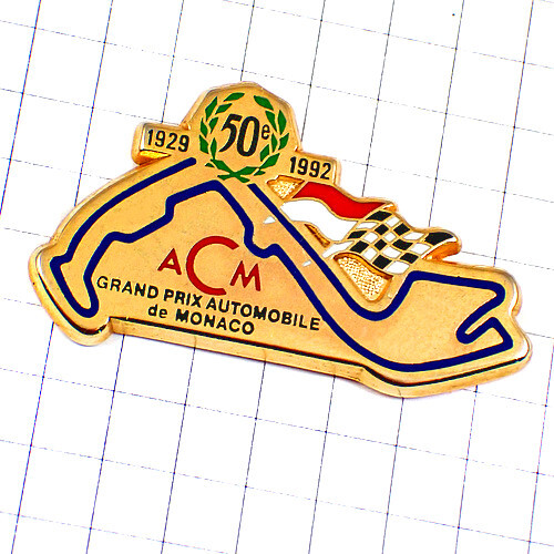 ピンバッジ?モナコF1サーキット車レース場モンテカルロ市街地コース道路の形 F1 CIRCUIT MONACO GRAND-PRIX◆フランス限定ピンズ