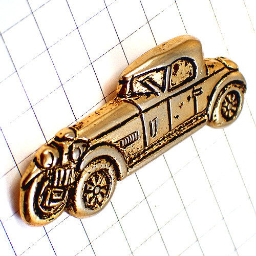  значок * античный машина машина Gold золотой цвет * Франция ограничение булавка z* редкость . Vintage было использовано булавка bachi