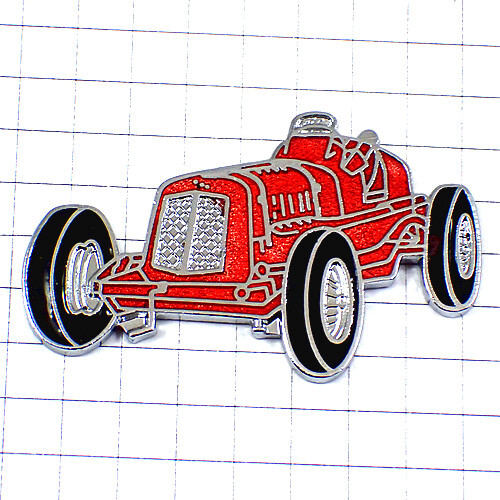  значок * античный красный цвет открытый машина машина * Франция ограничение булавка z* редкость . Vintage было использовано булавка bachi