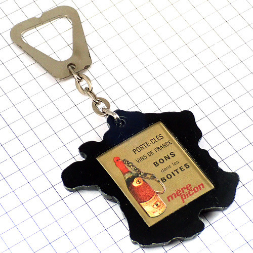 キーホルダー?モルヴァン畫メールピコン女の子フランス地図型◆フランス限定ポルトクレ◆レアなヴィンテージものアンティーク