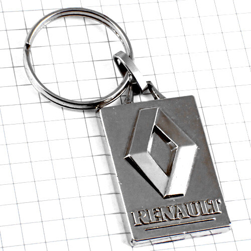 キーホルダー・ルノー車エンブレム銀色シルバー RENAULT FRANCE◆フランス限定ポルトクレ◆レアなヴィンテージものアンティーク_画像3