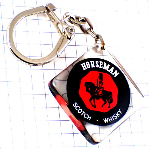 キーホルダー?スコッチウイスキー酒ホースマン乗馬◆フランス限定ポルトクレ◆レアなヴィンテージものアンティーク