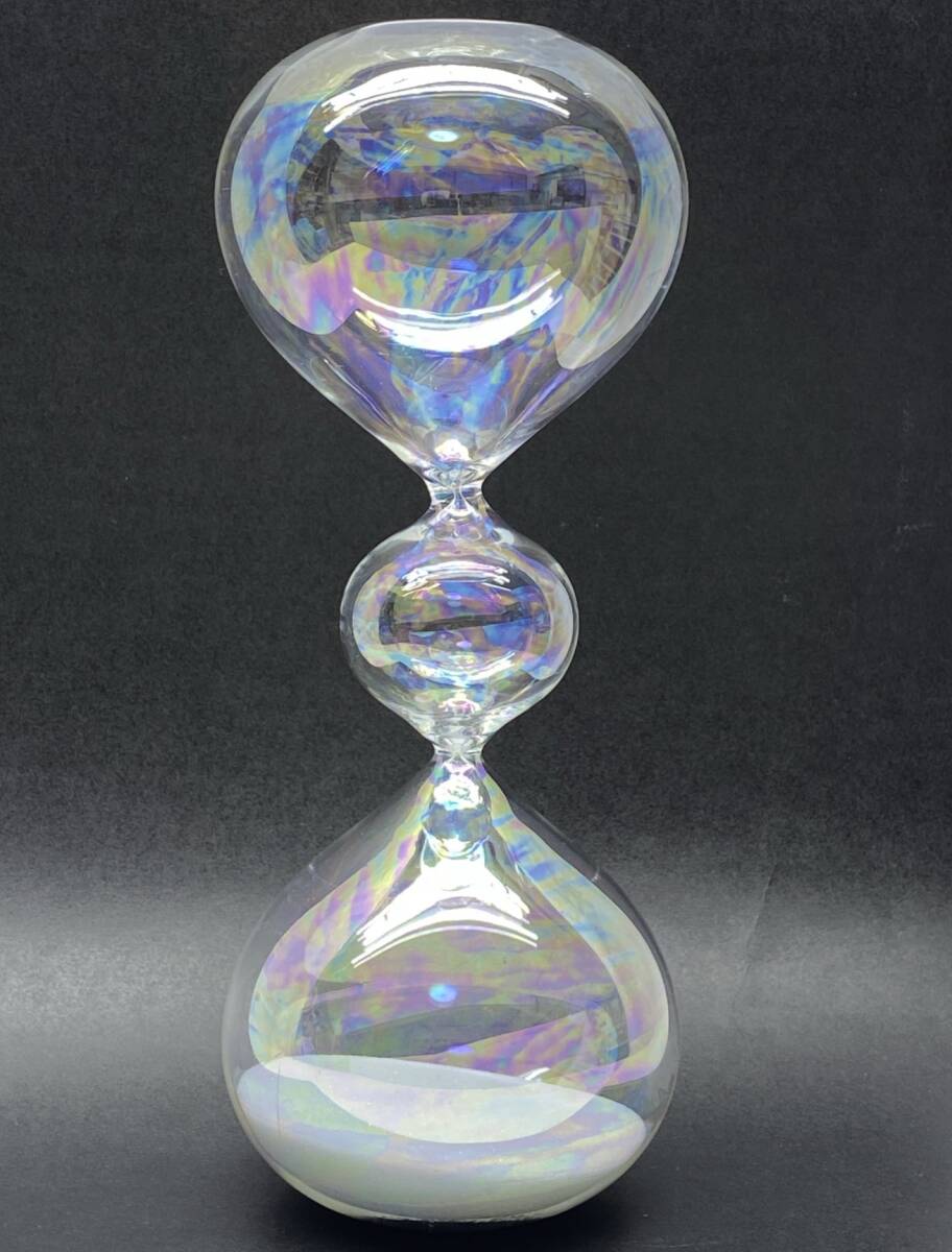 オーロラ ガラス 砂時計 23cm インテリア雑貨 置物_画像5