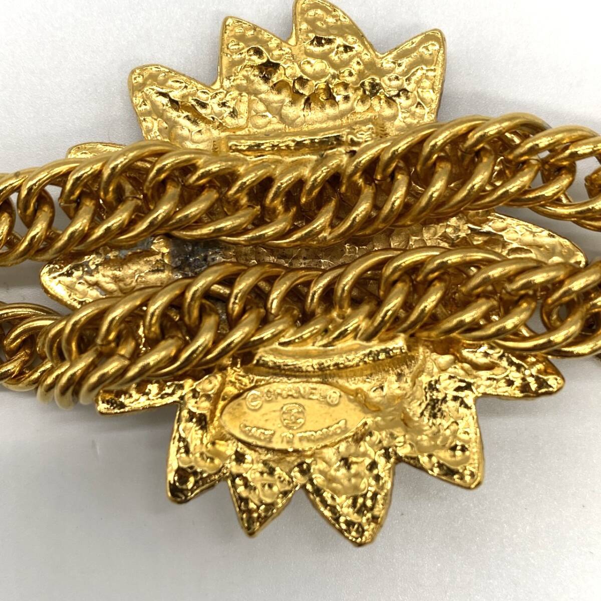 CHANEL лев колье короткое колье Vintage Gold золотой цвет