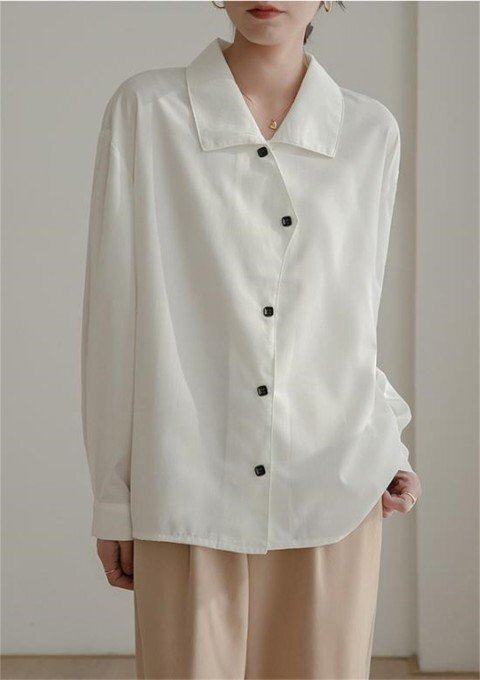 トップス シャツ ブラウス 長袖 上品 きれいめ オフィスカジュアル OL 通勤 仕事 レディース L ホワイト
