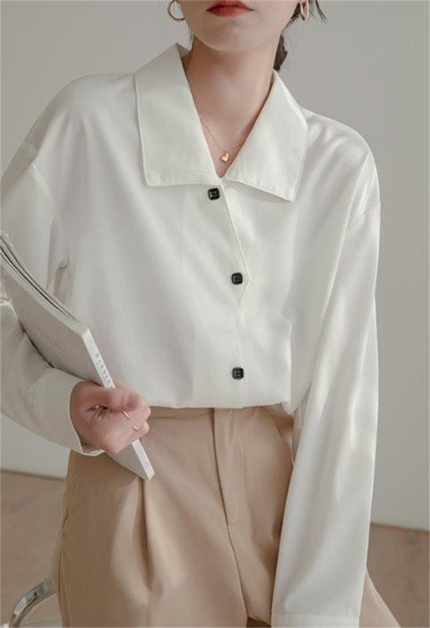 トップス シャツ ブラウス 長袖 上品 きれいめ オフィスカジュアル OL 通勤 仕事 レディース L ホワイト