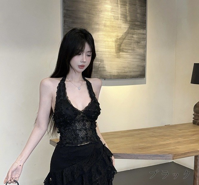 トップス ノースリーブ 袖なし タンクトップ レース シンプル カジュアル レディース L ホワイト