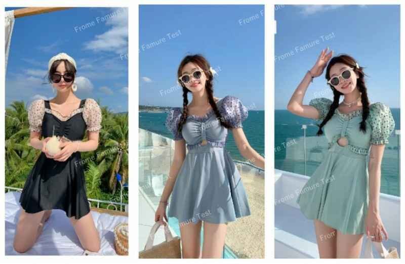 水著 ワンピース レディース 體型カバー オールインワン 大きいサイズ ママ 水泳服 スイムウェア S グリーン