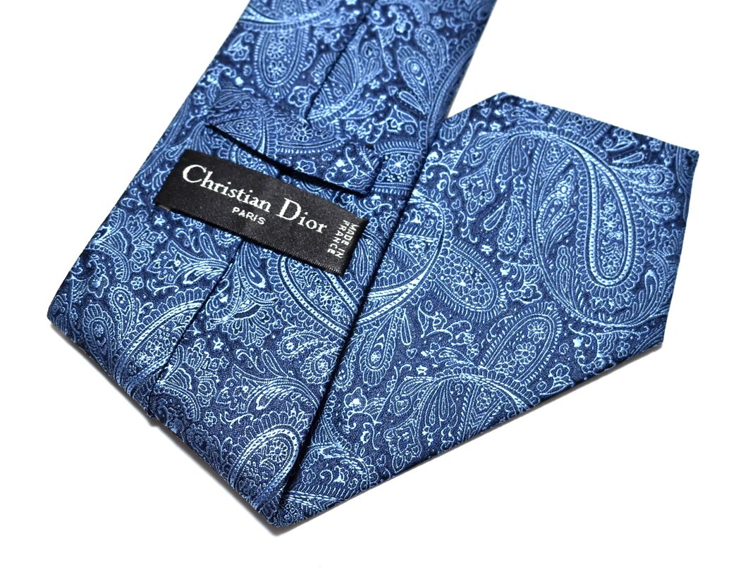 C833☆クリスチャンディオール　ネクタイ　ペイズリー柄☆３本以上送料無(wú)料