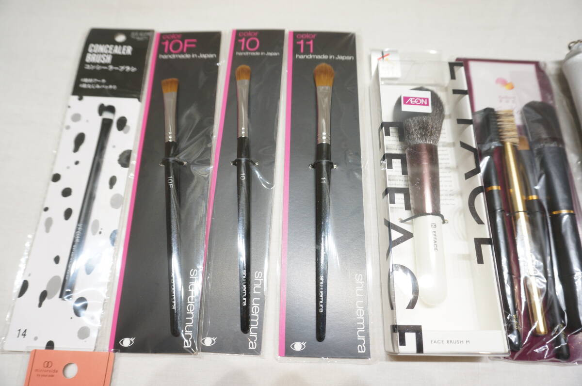 【2102A】大量！メイクブラシ パフ スポンジ まとめ売り SIXPLUS/ONLY MINERALS/MAANGE/華祥苑/EFFACE/SAIMDANG/HAKUHODO 他 熊野筆 