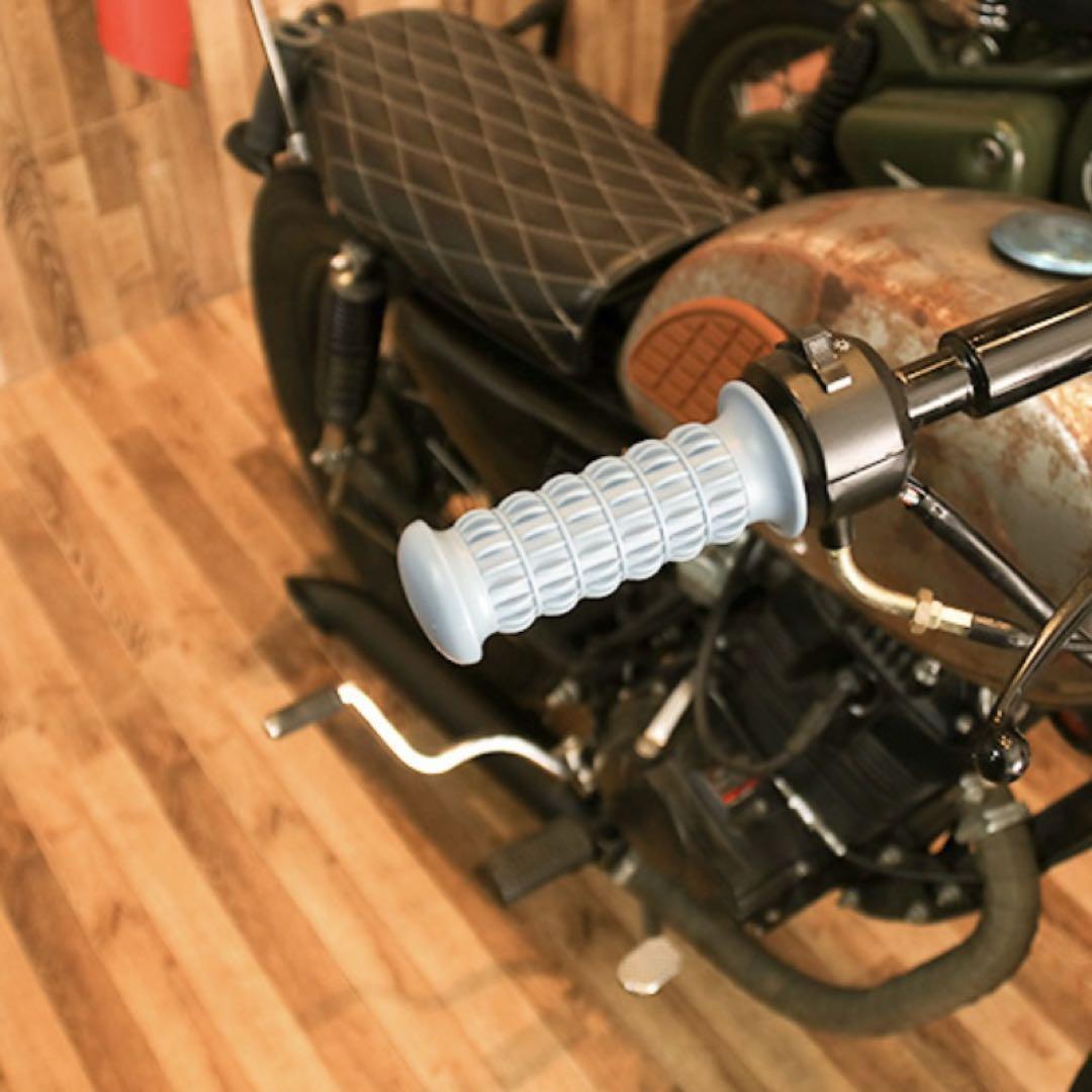 ハンドルグリップ ラバー Z2 ゴム クラシック バイク Dグリーン レトロ_画像8